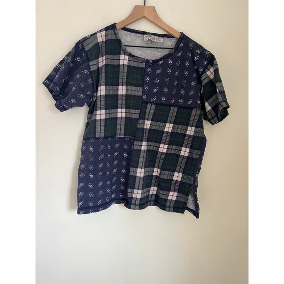 Capa Club Sportswear Cotton Patchwork Short Sleeve Shirt - Picture 1 of 3